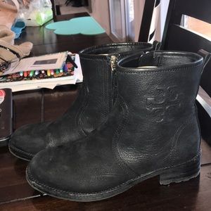 Tory Burch black short boots